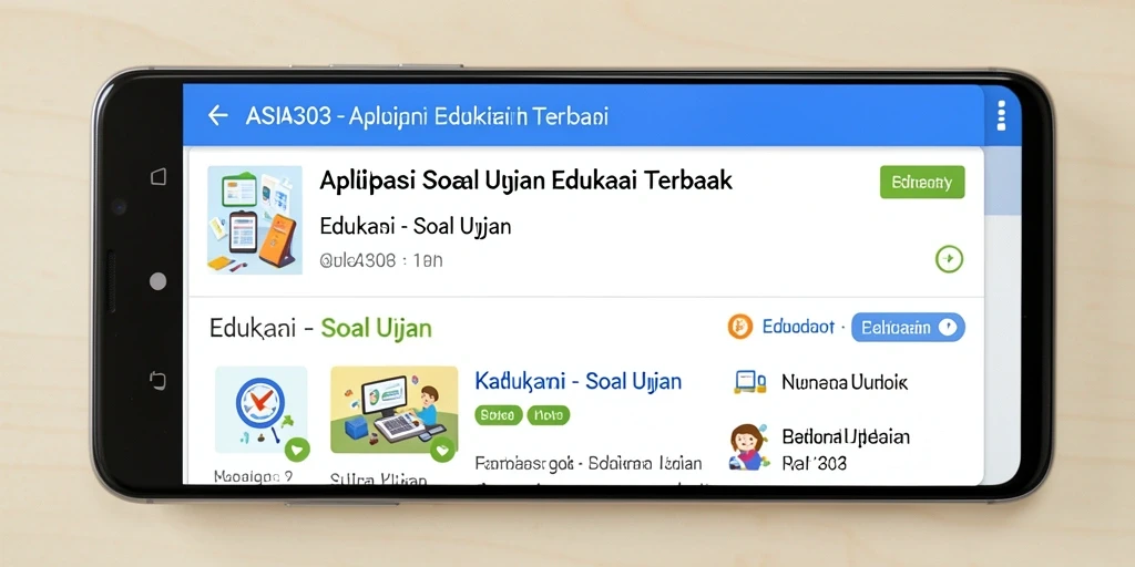 Tampilan antarmuka aplikasi Soal Ujian ASIA303 yang interaktif.
