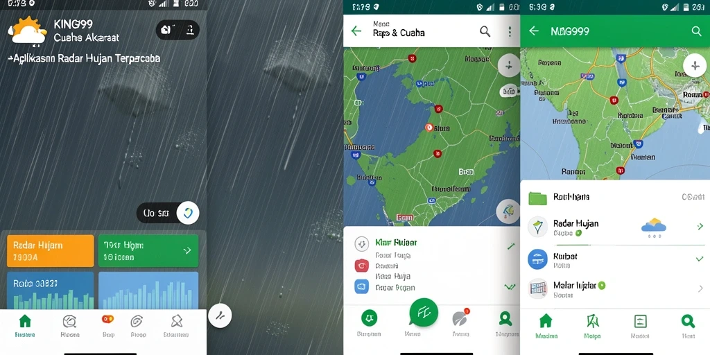 Tampilan utama KING999 yang menampilkan radar hujan secara real-time.