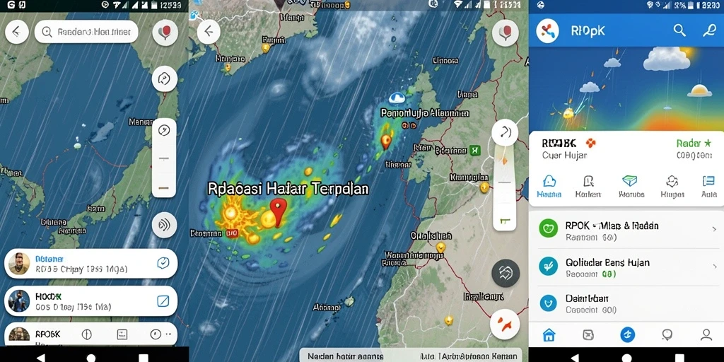 Tampilan antarmuka RPOK menunjukkan informasi radar hujan dengan jelas.
