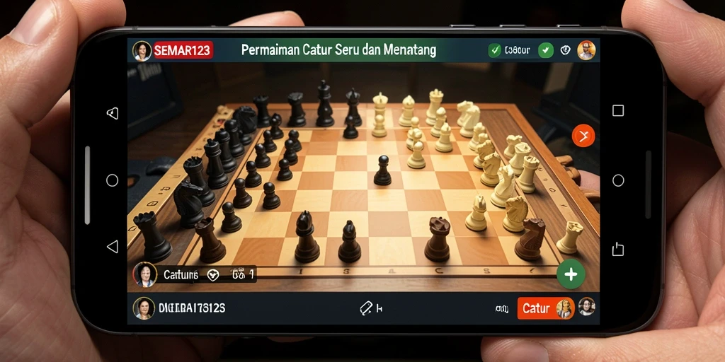 Antarmuka menarik dari game Catur SEMAR123.
