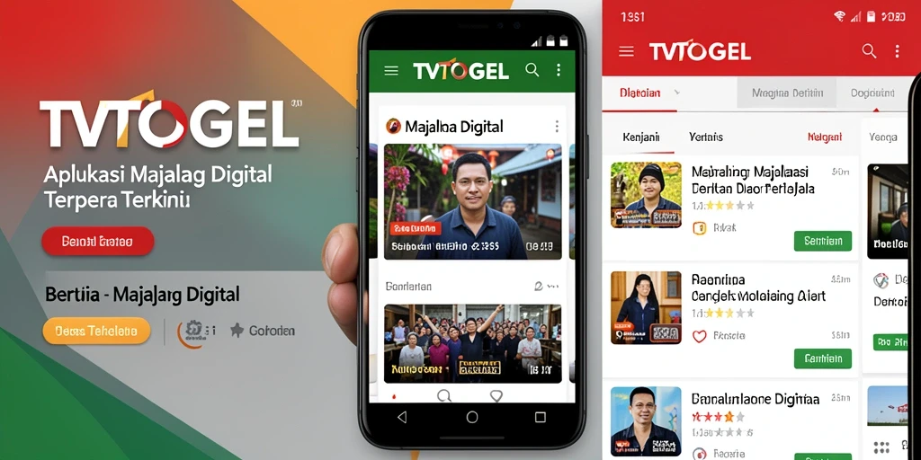 Tampilan antarmuka aplikasi TVTOGEL yang informatif dan menarik.
